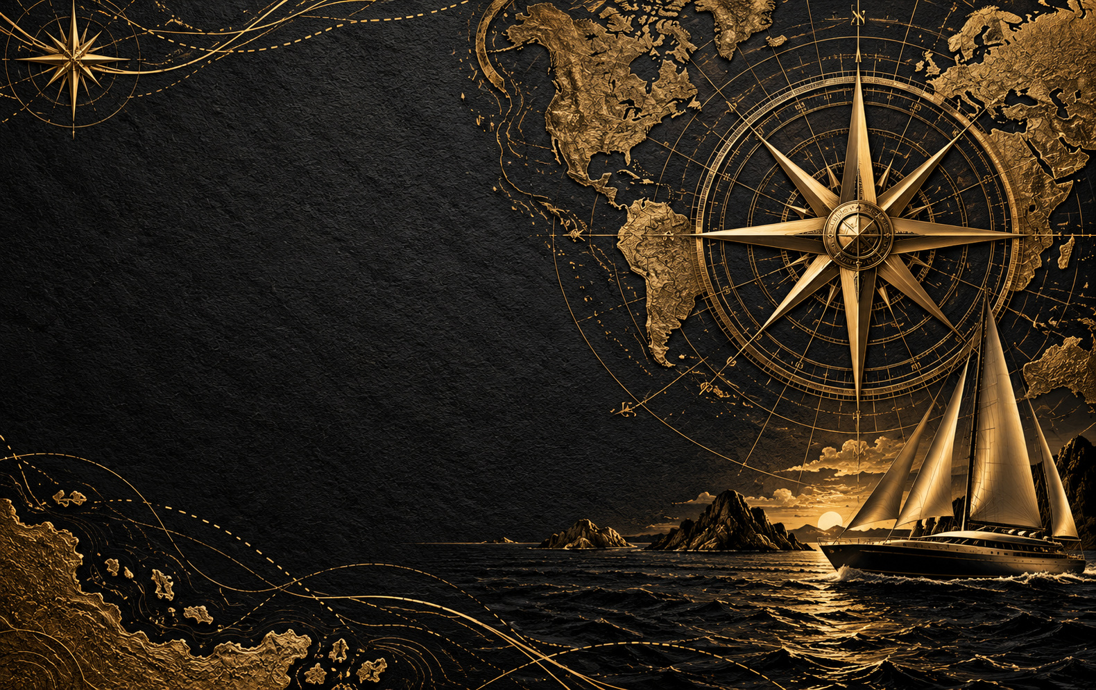 Premium Black & Gold front background